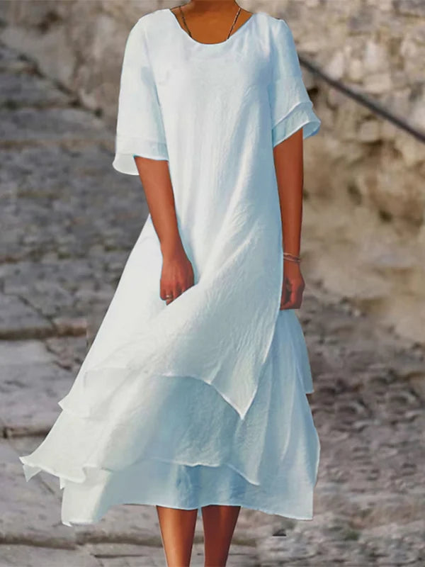 KS | Multi-layered flowing midi dress