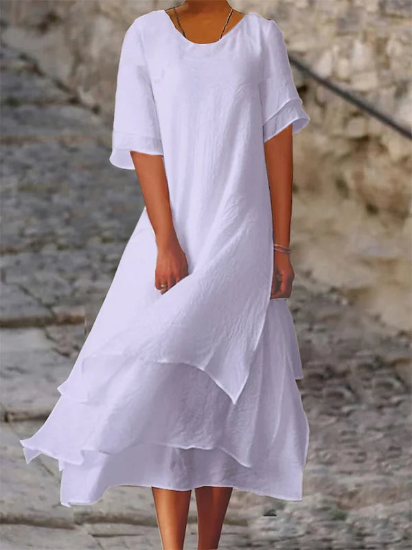KS | Multi-layered flowing midi dress