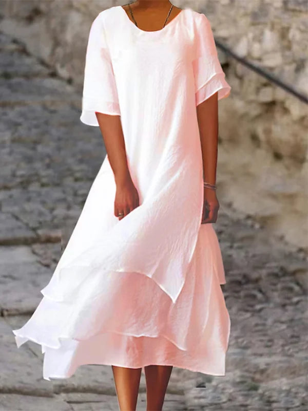KS | Multi-layered flowing midi dress