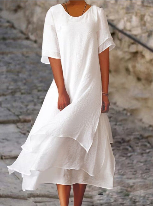 KS | Multi-layered flowing midi dress