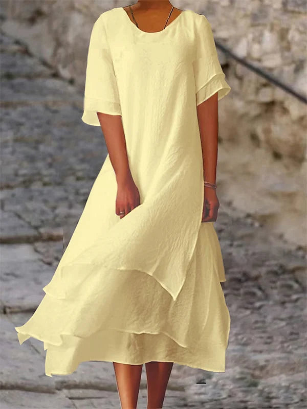 KS | Multi-layered flowing midi dress