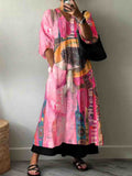 Women'S Artistic Art Statue Pattern Cotton Dress
