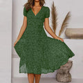 KS | V-neck wrap midi dress