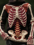 Spooky Human Skeleton Halloween Art Men's Knit Hoodie artswardrobe
