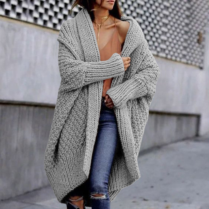 Vintage Sweater Solid Color Doll Sleeve Cardigan elevenforest