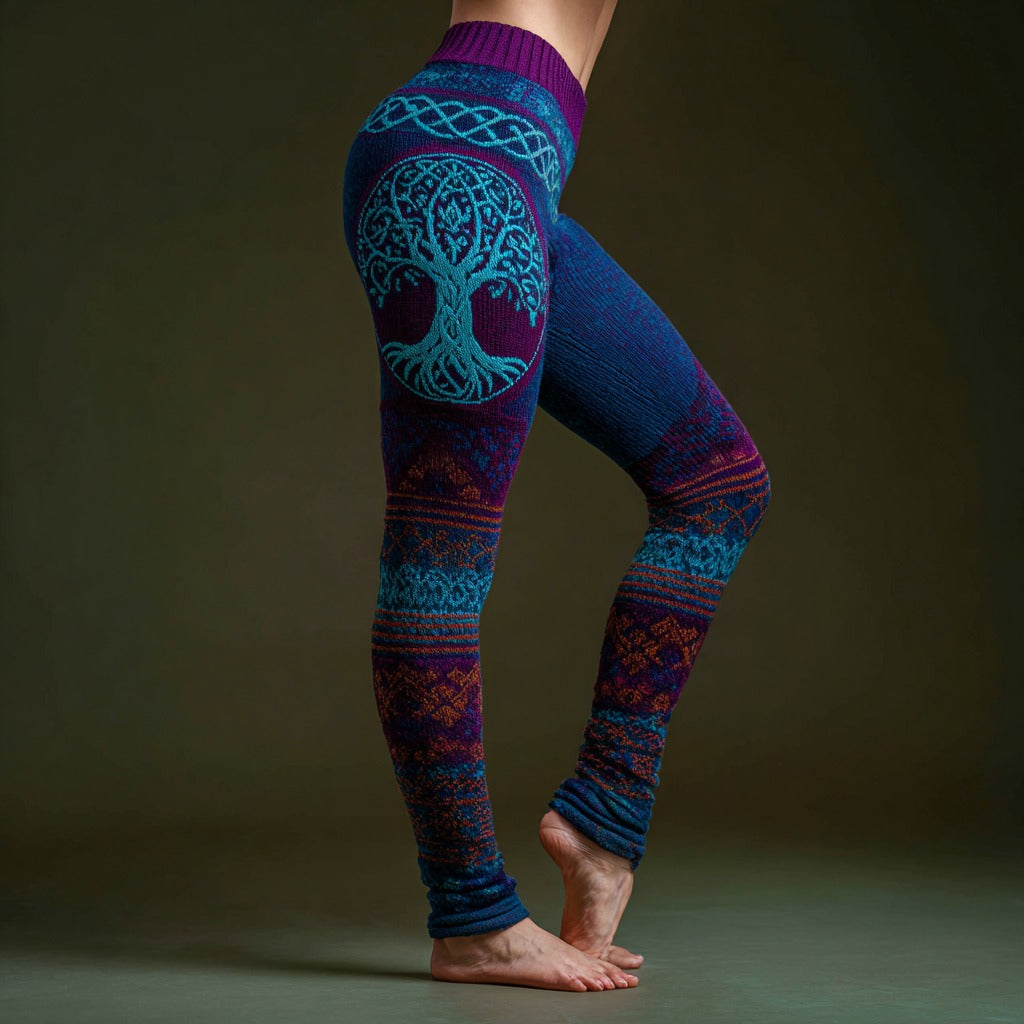 Comstylish Women's Viking Celtic Knot Tree Of Life Leggings