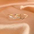 Minimalist Chevron V Ring