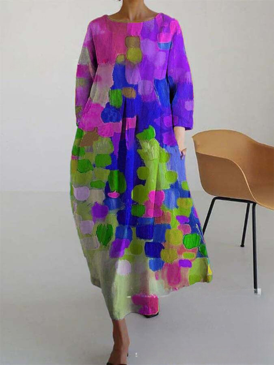 KS | Elegant colorful summer maxi dress