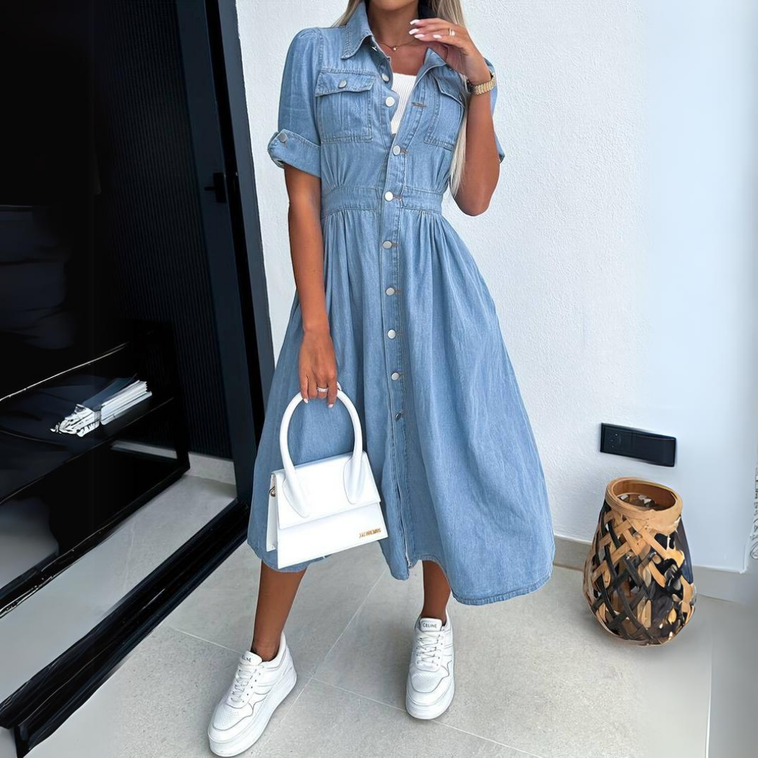 KS | Elegant vintage summer midi dress