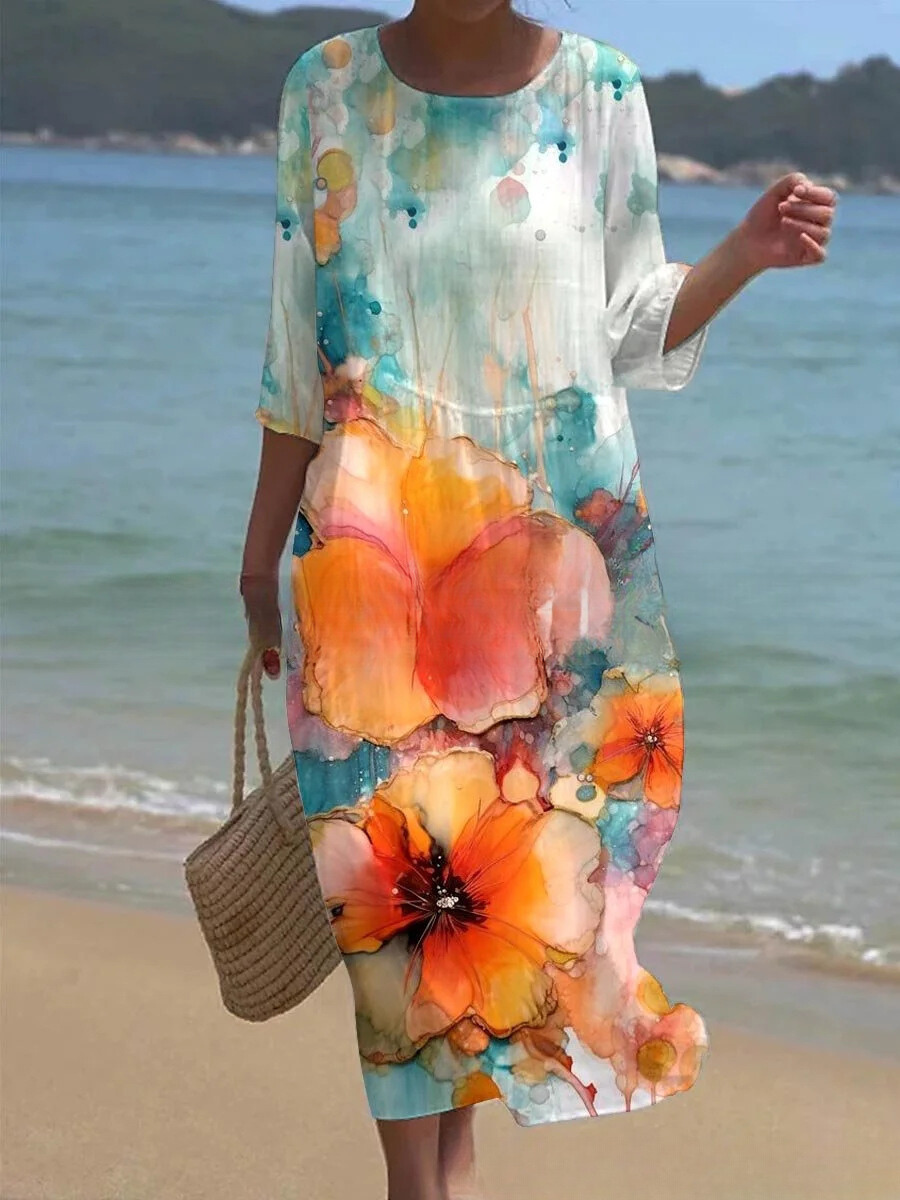 KS | Maxi dress with floral pattern