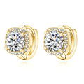 Rounded Hoop Zirconia Earrings