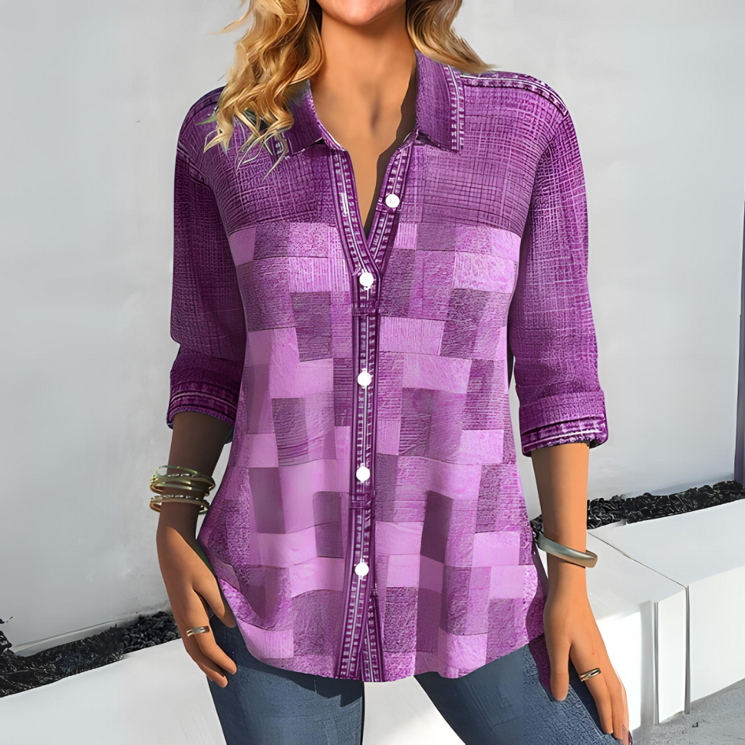 KS | Shirt with buttoned quarter sleeves