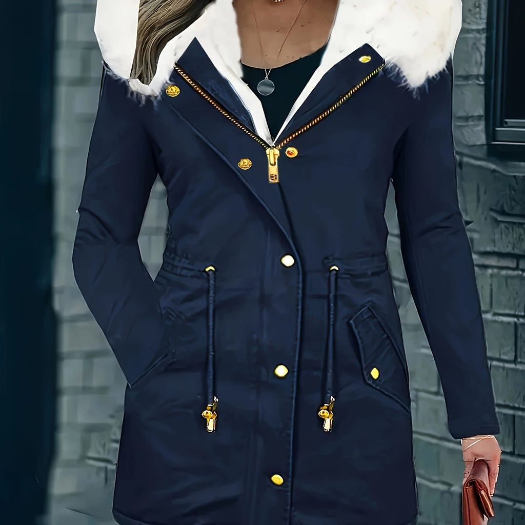 JO | Casual jacket with hood and faux fur