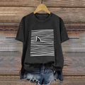 Comstylish Women's Shark Week Marine Life Conservation Art Print T-shirt