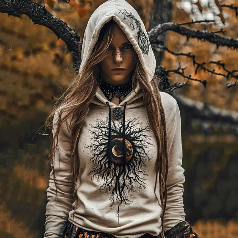 Comstylish Women's Tribal Viking Totem Casual Hoodie
