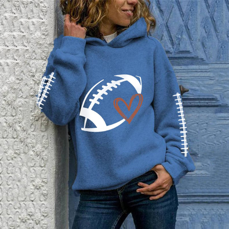 Comstylish Women's Football Lover Casual Hoodie