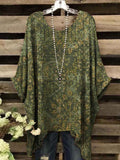 Women's Vintage Floral Print Top
