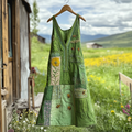 Women's Vintage Bee And Floral Print Sleeveless Dress artswardrobe