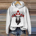 Vintage Canada Cow Casual Hoodie elevenforest