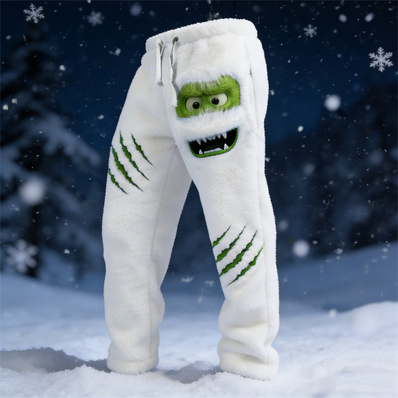 Men's Ice Monster & Scratch Cozy Plush Sweatpants artswardrobe