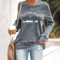Comstylish Women's Scotland Travel Printed Casual Sweatshirt