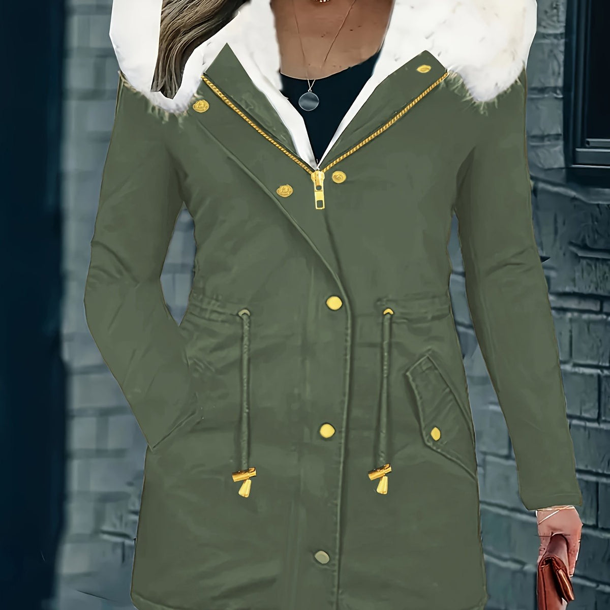 JO | Casual jacket with hood and faux fur
