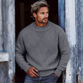 Men's Retro Solid Color Crew Neck Sweater artswardrobe