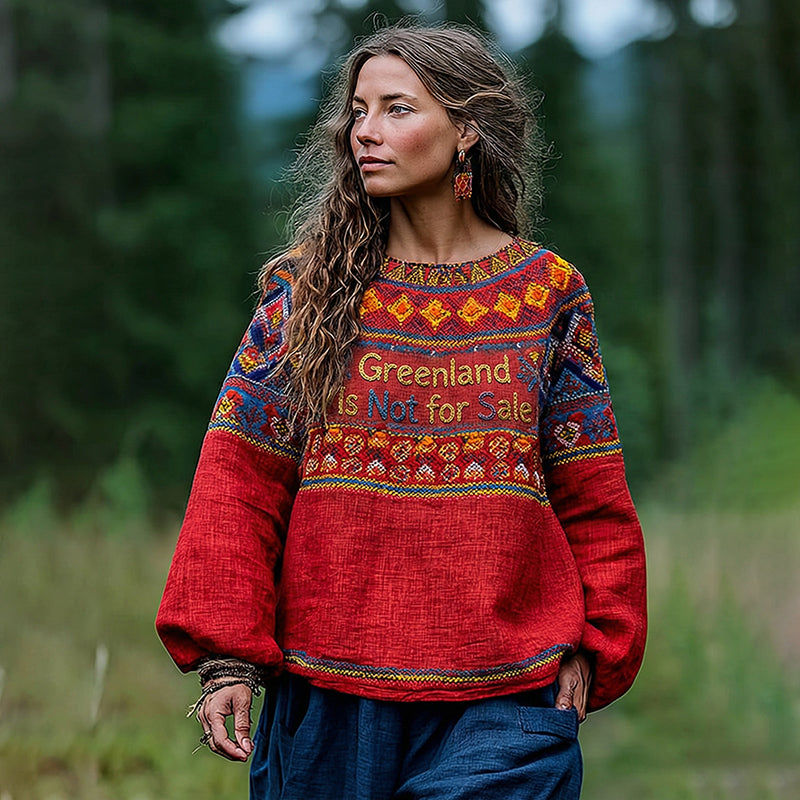 Women's Greenland Contrasting Colors T-shirt elevenforest