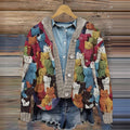 Vintage Cute Colorful Cat Knit Pattern Women's Cardigan elevenforest