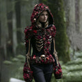 Comstylish Women's Vintage Rose And Skull Casual Hooded