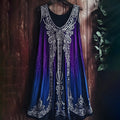 Vintage Viking Violet Gradient Pattern Comfy Tank Dress artswardrobe