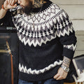 Vintage Ethnic Style Fairman Island Knit Jacquard Sweater elevenforest
