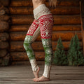 Christmas Celtic Knot Viking Art Women's Knit Leggings artswardrobe