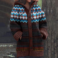 Vintage Fairman Island Knitted Jacquard Hooded Sweater Cardigan elevenforest