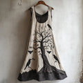 Viking Raven Life Of Tree Linen Tank Maxi Dress artswardrobe