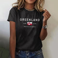 Women's Greenland Flag Print T-shirt elevenforest