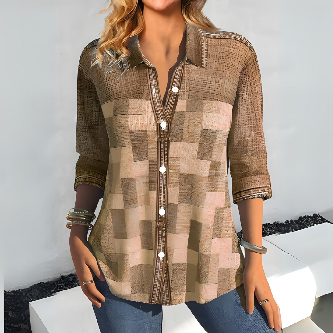 KS | Shirt with buttoned quarter sleeves
