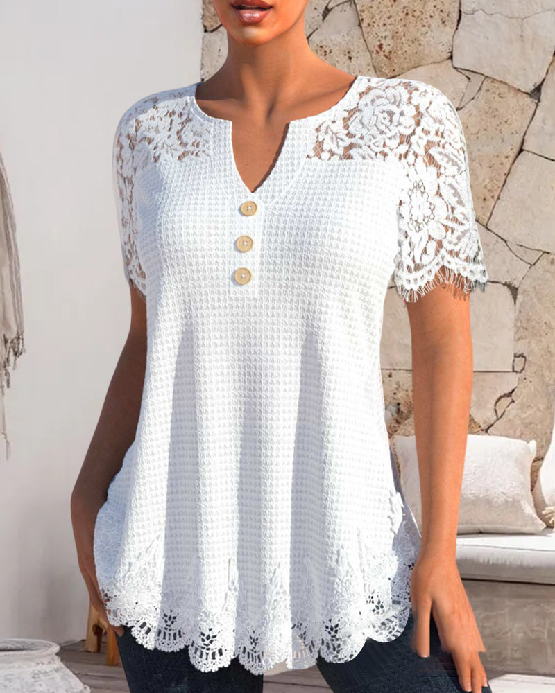 KS | Structured lace blouse