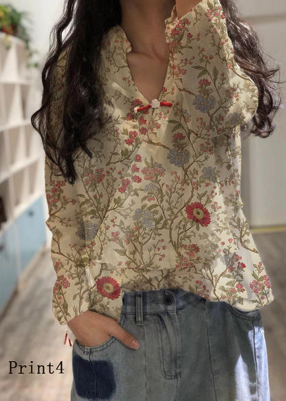 White Linen Blouse V Neck Fall Top