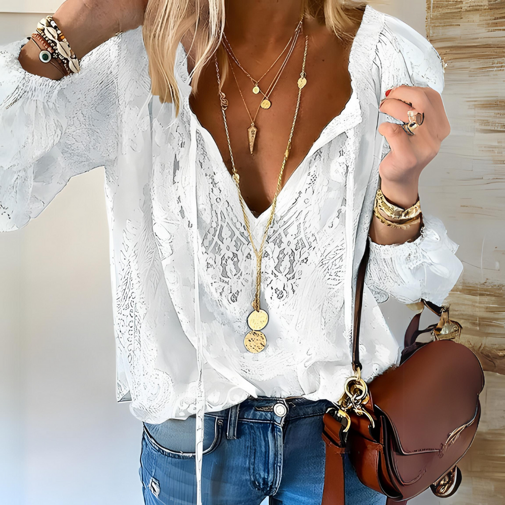 KS | Crocheted boho blouse for women