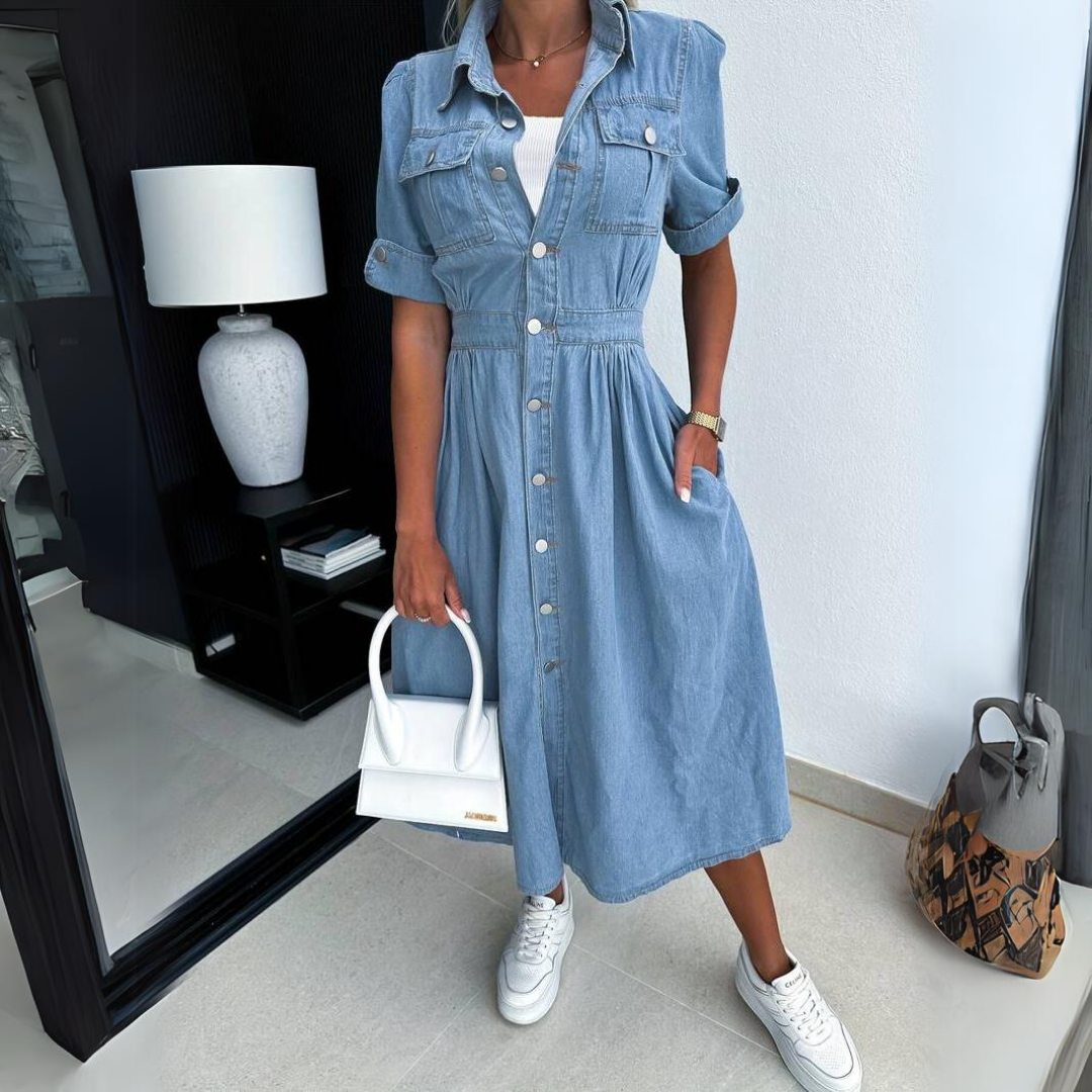 KS | Elegant vintage summer midi dress