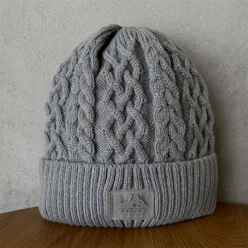 Unisex Thick Needle Wool Mountain Embroidery Knitted Hat elevenforest