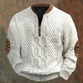 Men's Vintage Cable Knit Zip Up Sweatshirt elevenforest