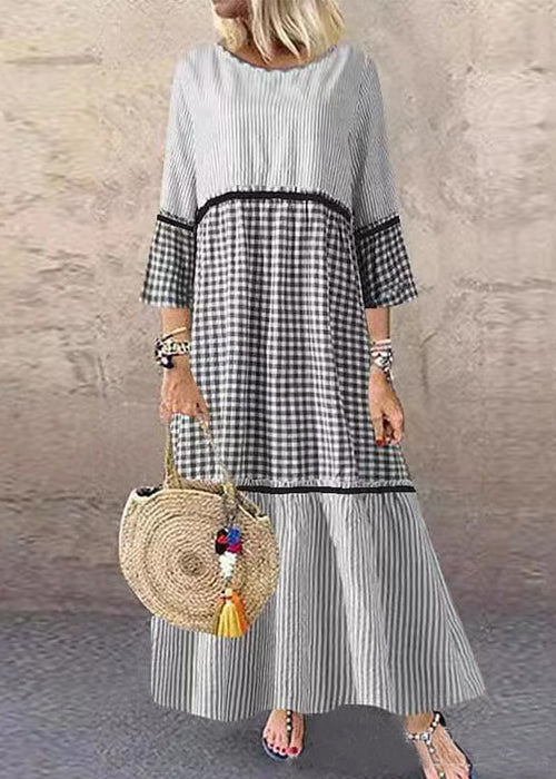 Summer Green Flowers Print Short Sleeve Dress