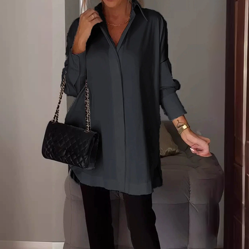 Comstylish Women's Loose Simple Long Sleeve Shirts
