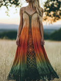 Viking Celtic Knot Print Women's Vintage Halter Dress artswardrobe