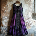 Vintage Viking Raven Celtic Gradient 3d Graphics Linen Tank Dress artswardrobe