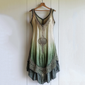 Tribal Viking Celtic Knot Gradient Art Linen Tank Dress artswardrobe