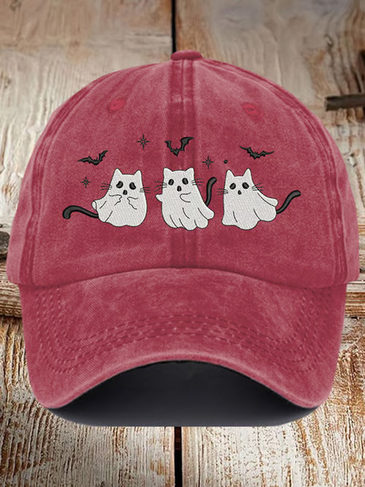 Comstylish Cute Cat Animal Print Vintage Baseball Cap