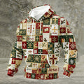 Comstylish Men's Christmas Faith Patchwork Print Casual Hoodie